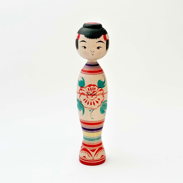 津軽系 / 笹森淳一工人（牡丹とアイヌ模様19cm）