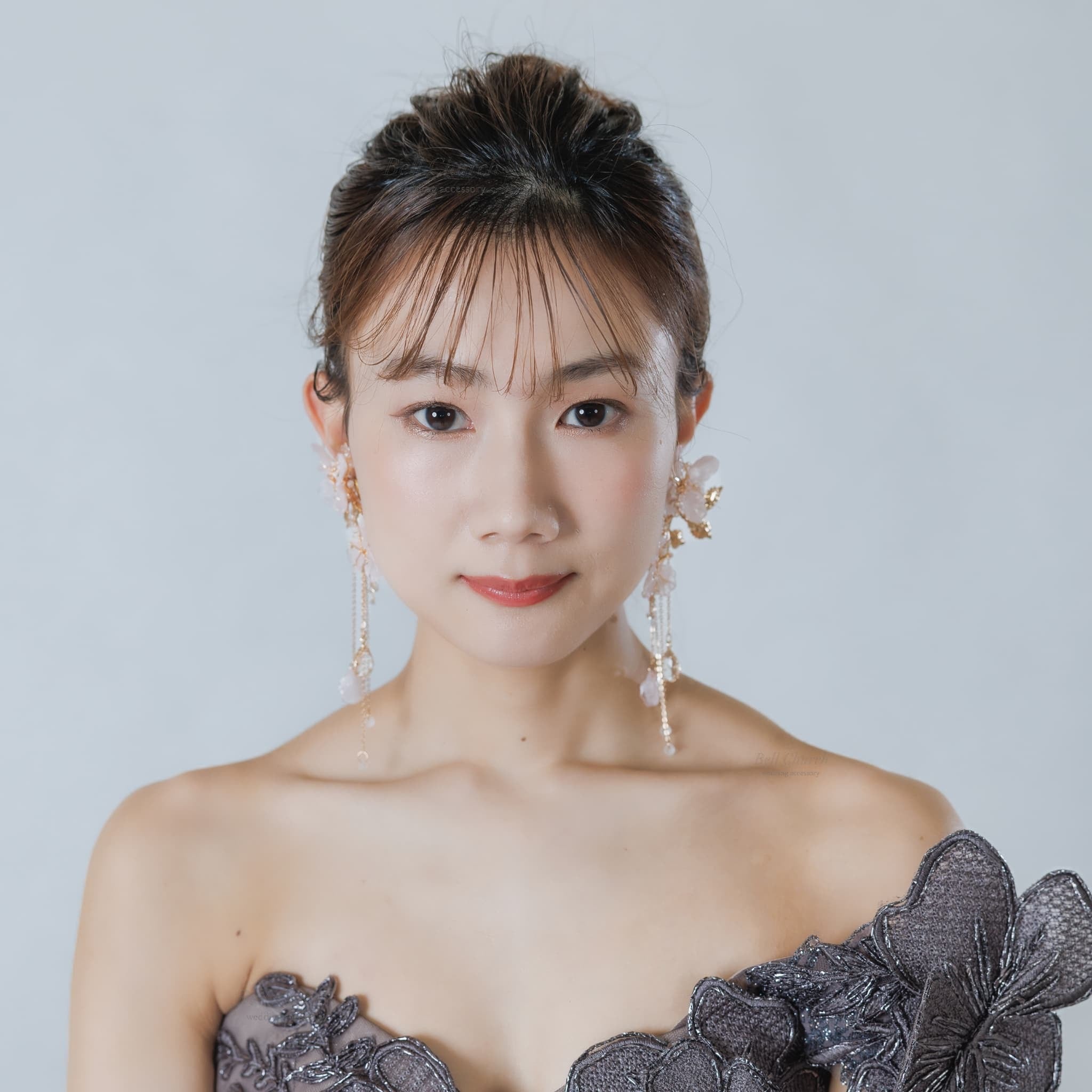ウェディングピアス イヤリング｜ビーズ ビジュー｜お花 フラワー