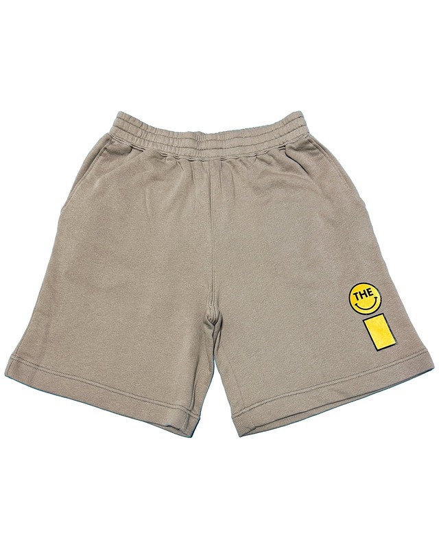 SMILEY LOOSE FIT SWEAT SHORTS - SMOKEY BEIGE