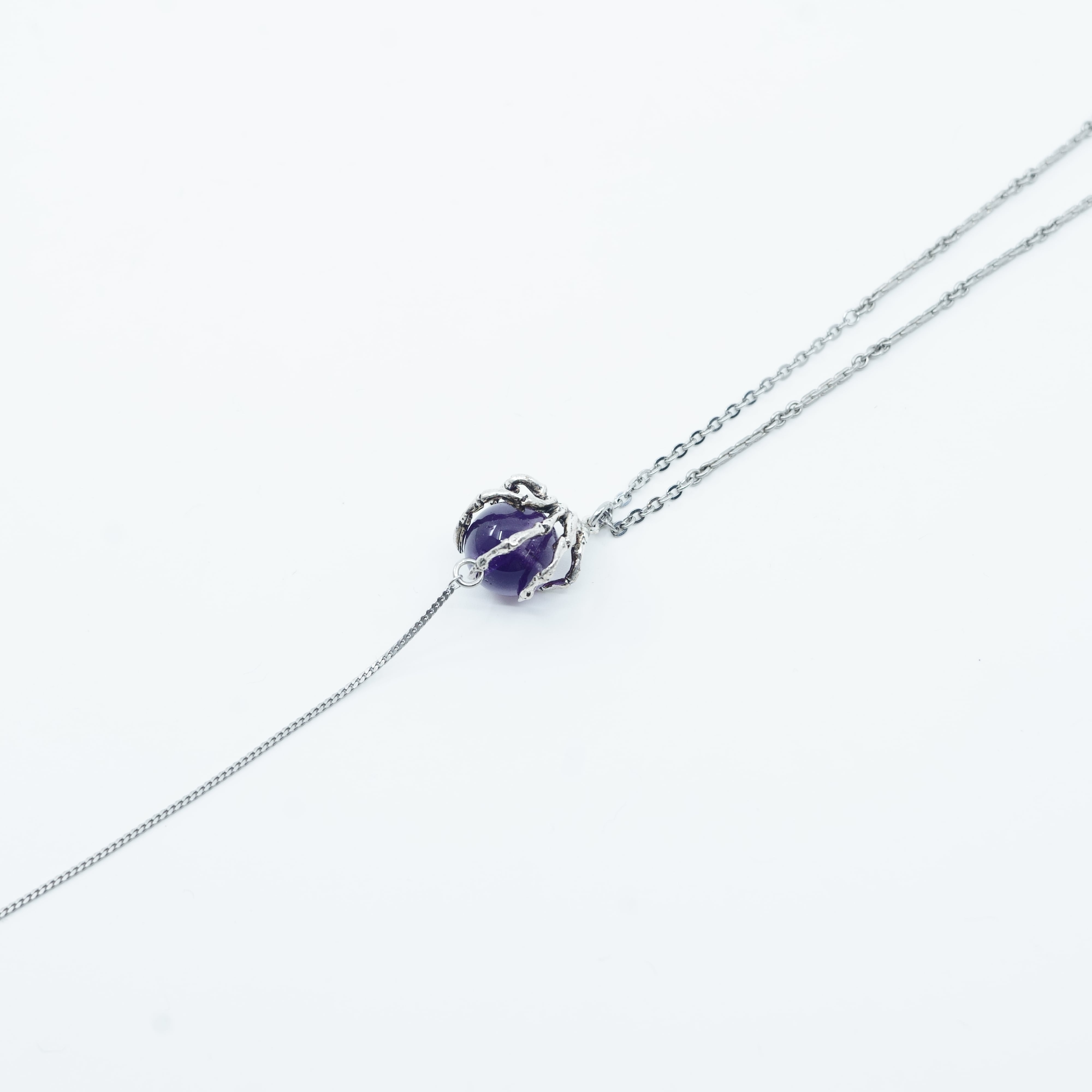 2024 1st】gunda<ガンダ>DEVIL 4 NECKLACE/B/AMETHYST [デビル 4