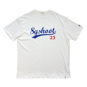 8G COTTON 100% PRINT TEE "8g shoot" -WHITE-