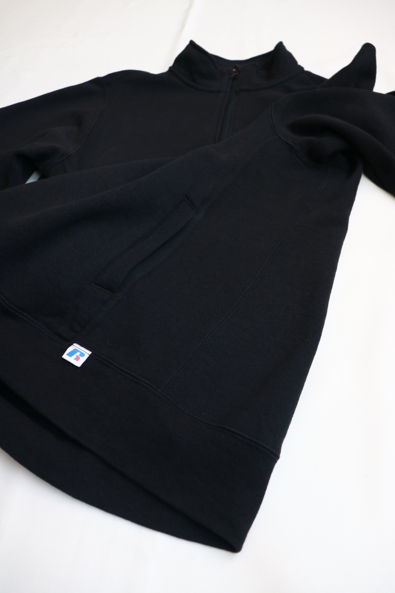 Russell Athletic black half zip sweater