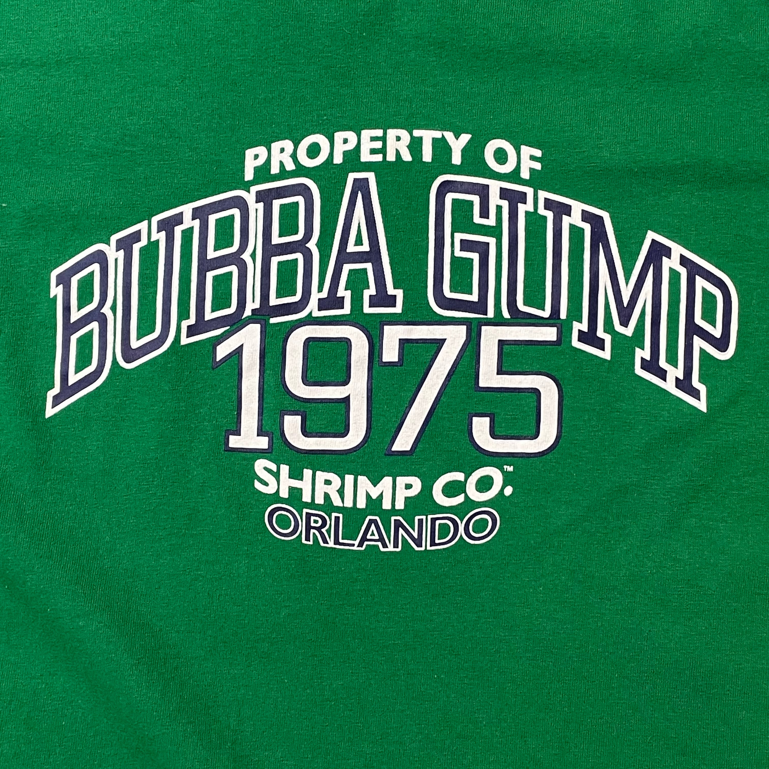 古着 BUBBA GUMP パーカー レストラン 企業ロゴ 定番 グレー XL