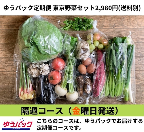 【ゆうパック定期便】２９８０円☆隔週コース～金曜日発送～　旬の東京野菜セット　２９８０円　（送料別）東京都内送料８００円～