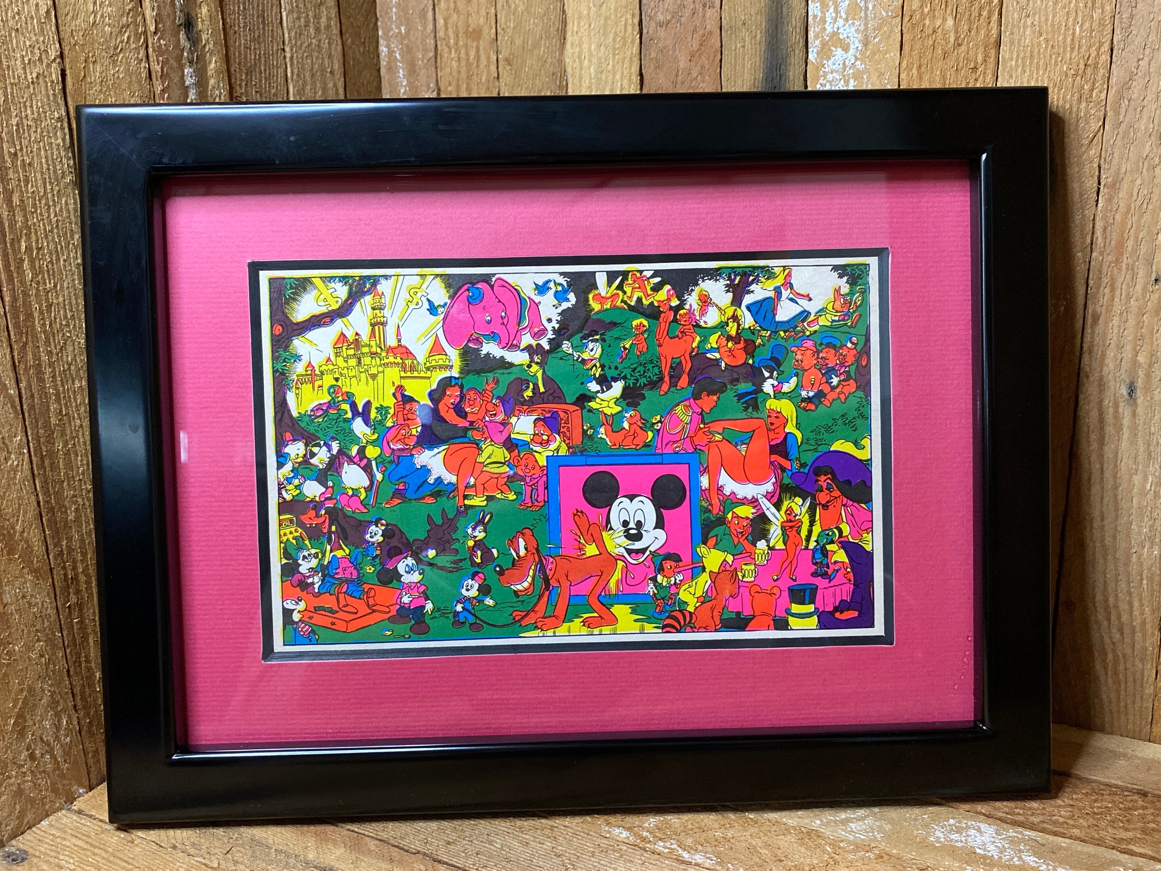 ディズニーブラックライトポスター オマケにmemorial orgyミニポスター