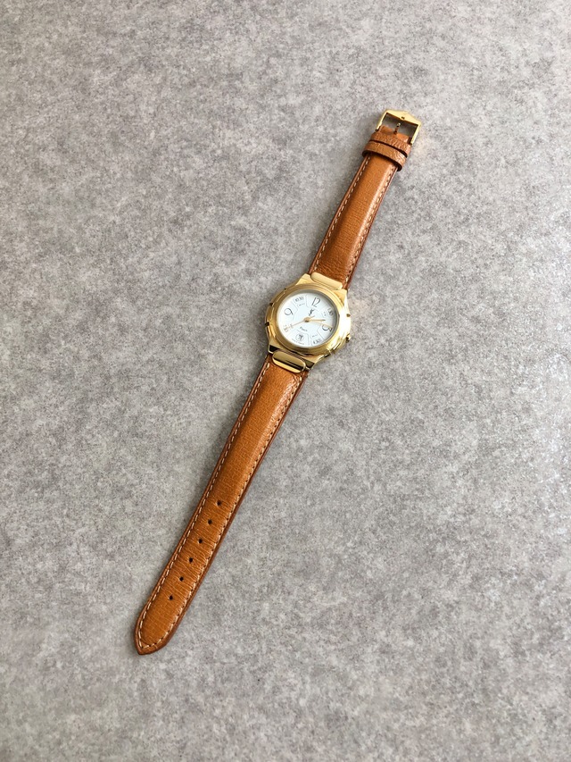 Yves Saint Laurent イヴ・サンローラン 腕時計 ゴールド ブラウン YSL レザー クウォーツ 518731 vintage ヴィンテージ オールド mmjgay