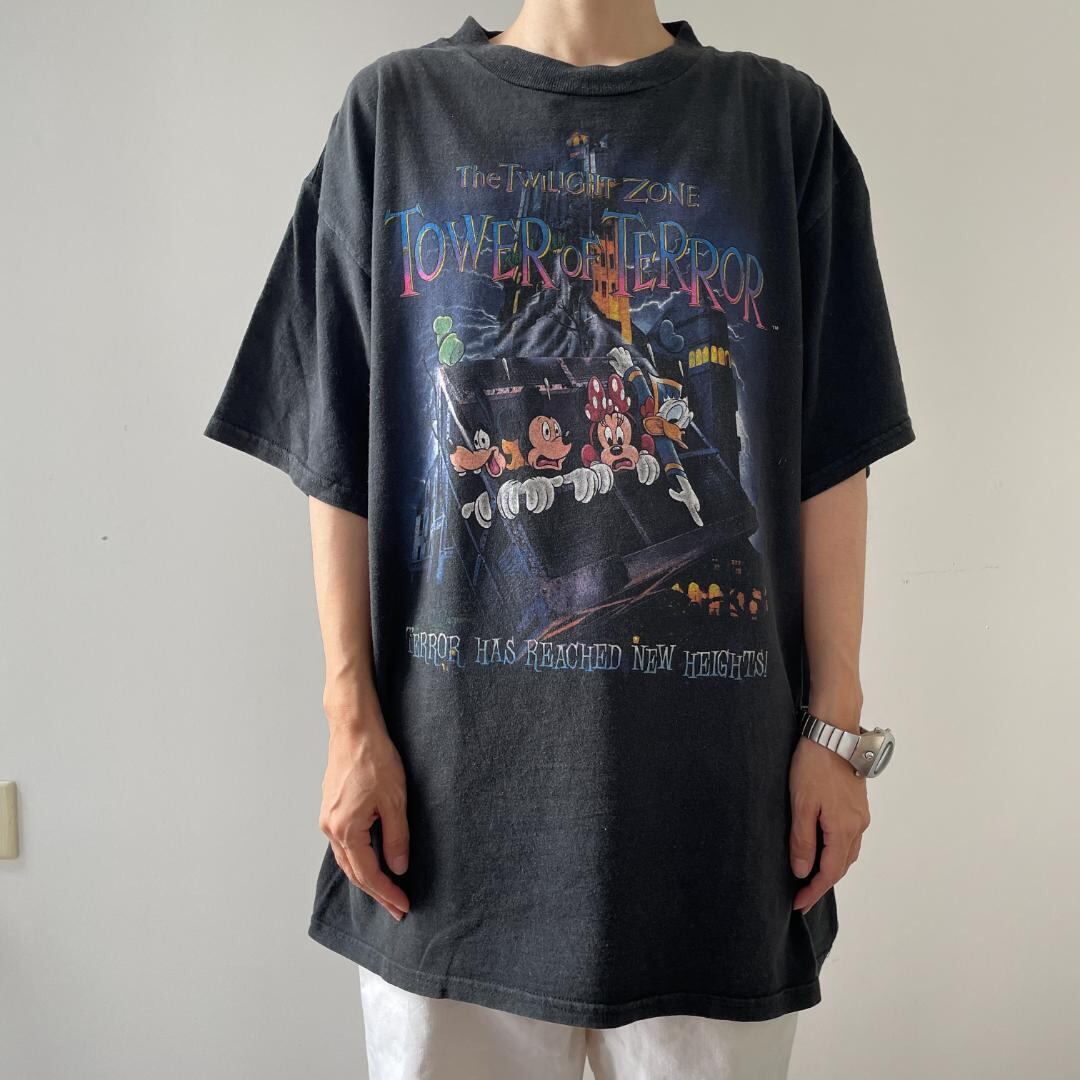 GF650 トワイライトゾーン タワーオブテラー ディズニー Tシャツ US 黒