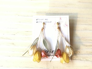【イヤリング変更可能】ichi.rin/チューリップピアス