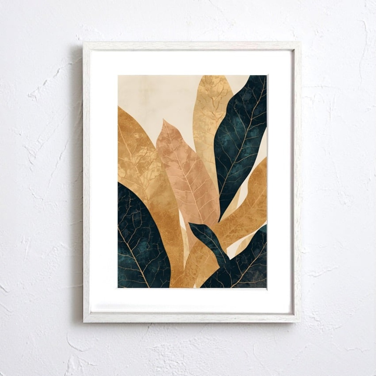 Golden Veins｜ゴールドが織りなす自然美のアートポスター｜上質な輝きとモダンな気品で空間を彩るインテリアアートA3ポスター