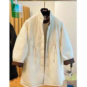 STAND COLLAR WAIST DRAWCORD PADDED COAT 2colors M-15027