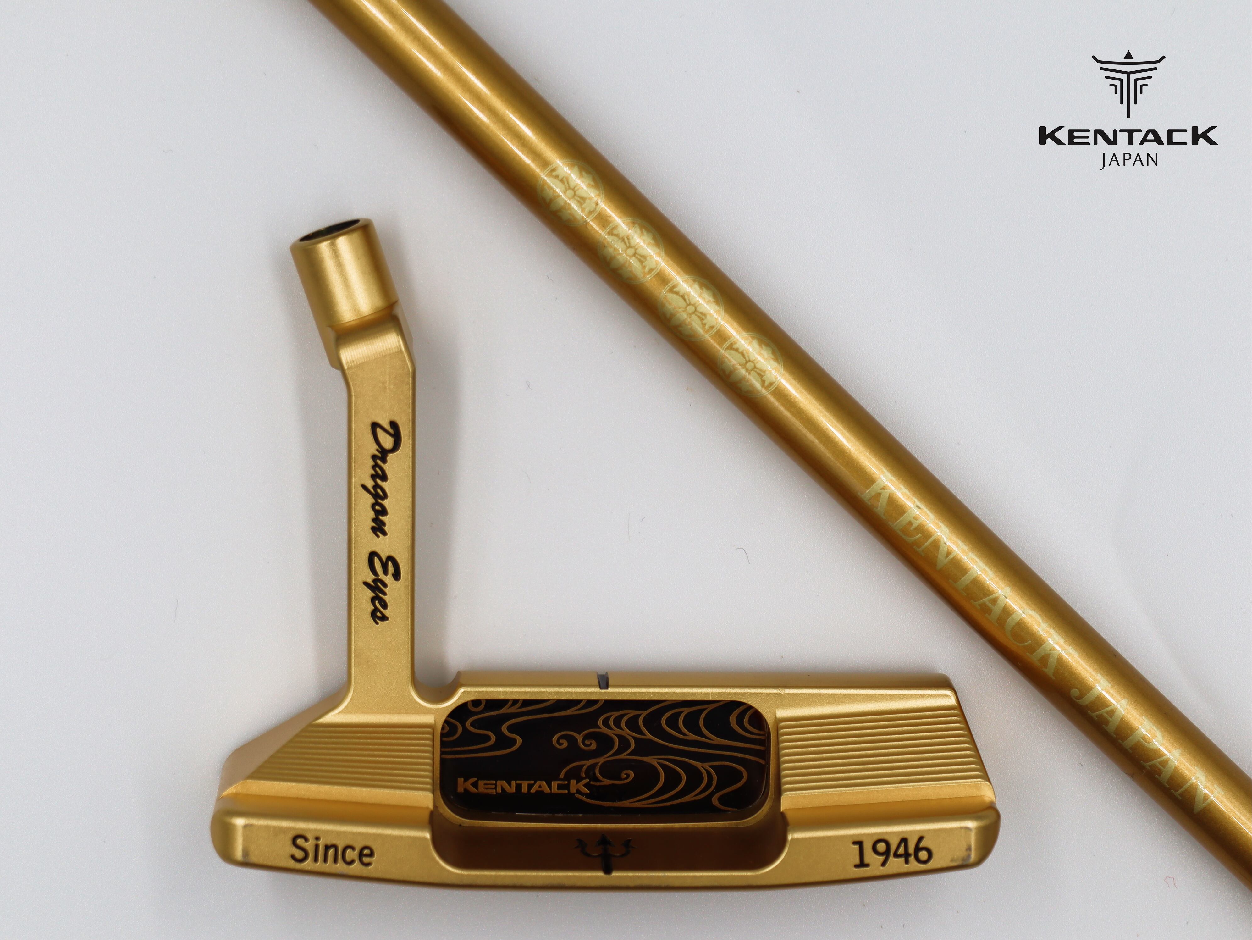 #166 Dragon Eyes 24Kゴールドパター(波)_4家紋シャフト