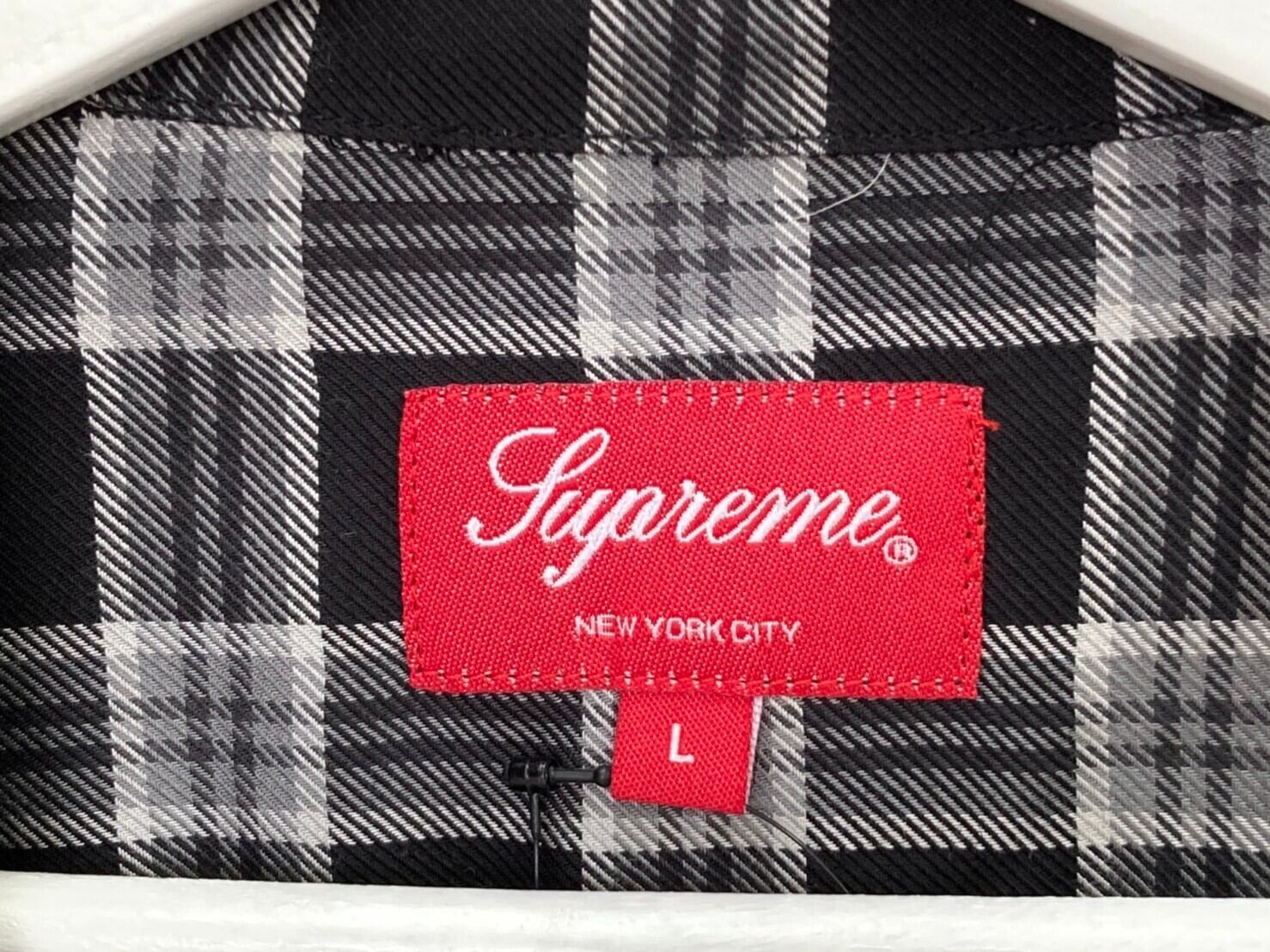 Supreme 19SS PLAID RAYON SHIRT BLACK LARGE 80KI9103 | BRAND BUYERS 
