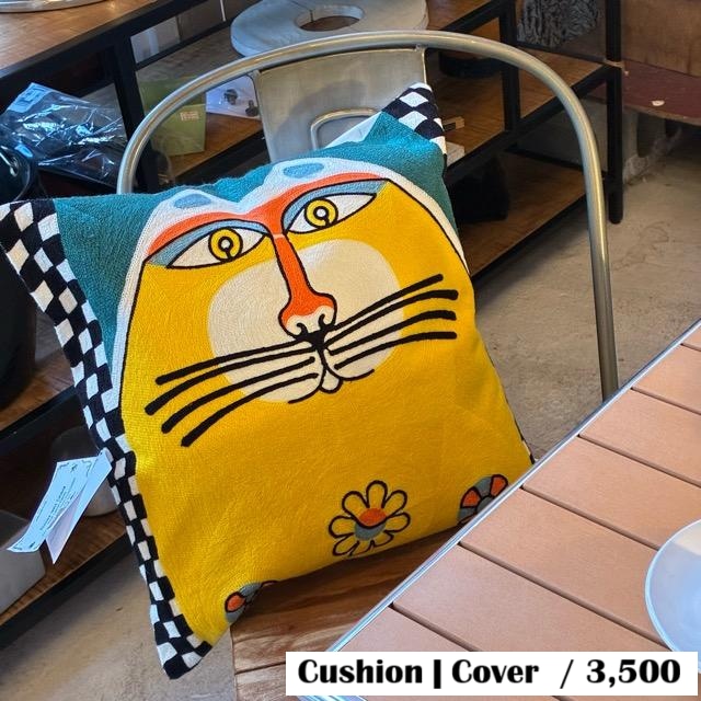 TOPANGA Homefurnishing Cat Embroidery Cushion Cover 45×45cm H TOPANGA Homefurnishing Cat Embroidery Cushion Cover 45×45cm H