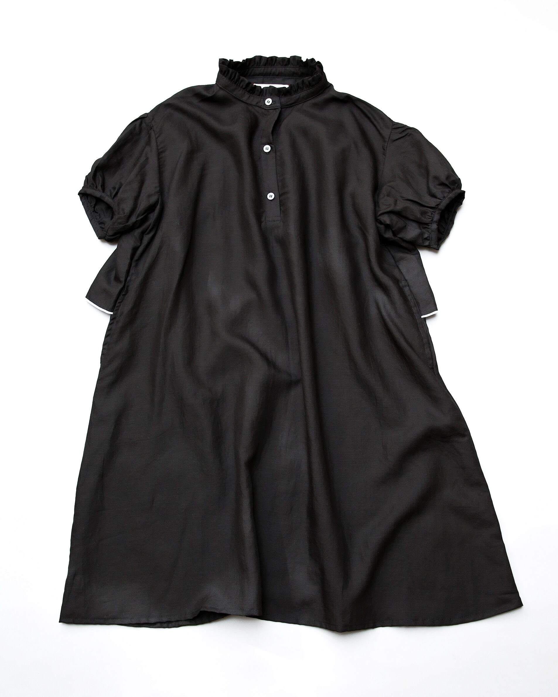 《予約商品 michirico 2024SS》Back gather dress / black / L・XL・XXL