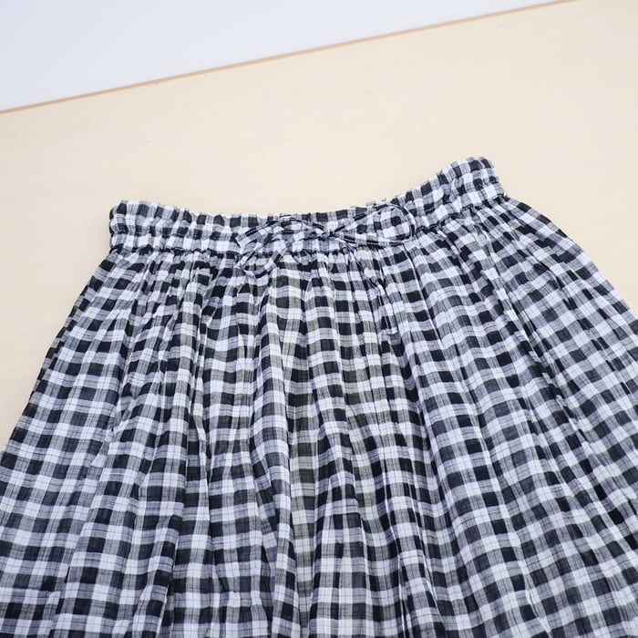 SOIL（ソイル） FANCY GINGHAM CHECK GATHERED SKIRT[NSL26104] | tile