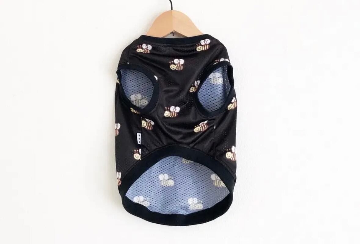 オールメッシュタンクトップ＊黒ミツバチ＊ | 犬服BUTTER