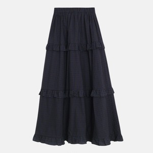 frill tiered check skirt　J00241