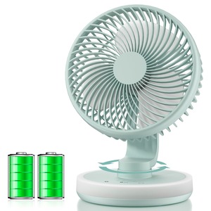 【努力特価】【2025新登場 極静音&夜灯機能】Tillmulya 卓上扇風機 小型 充電式扇風機 自動首振り 4段階風量 静音 LEDライト付き 強力 DCモーター 直径16.5cm コンパクト USB扇風機 ミニ デスクファン サーキュレーター 壁掛け オフィス/寝室/キッチン/アウトドア用 (ブルー)