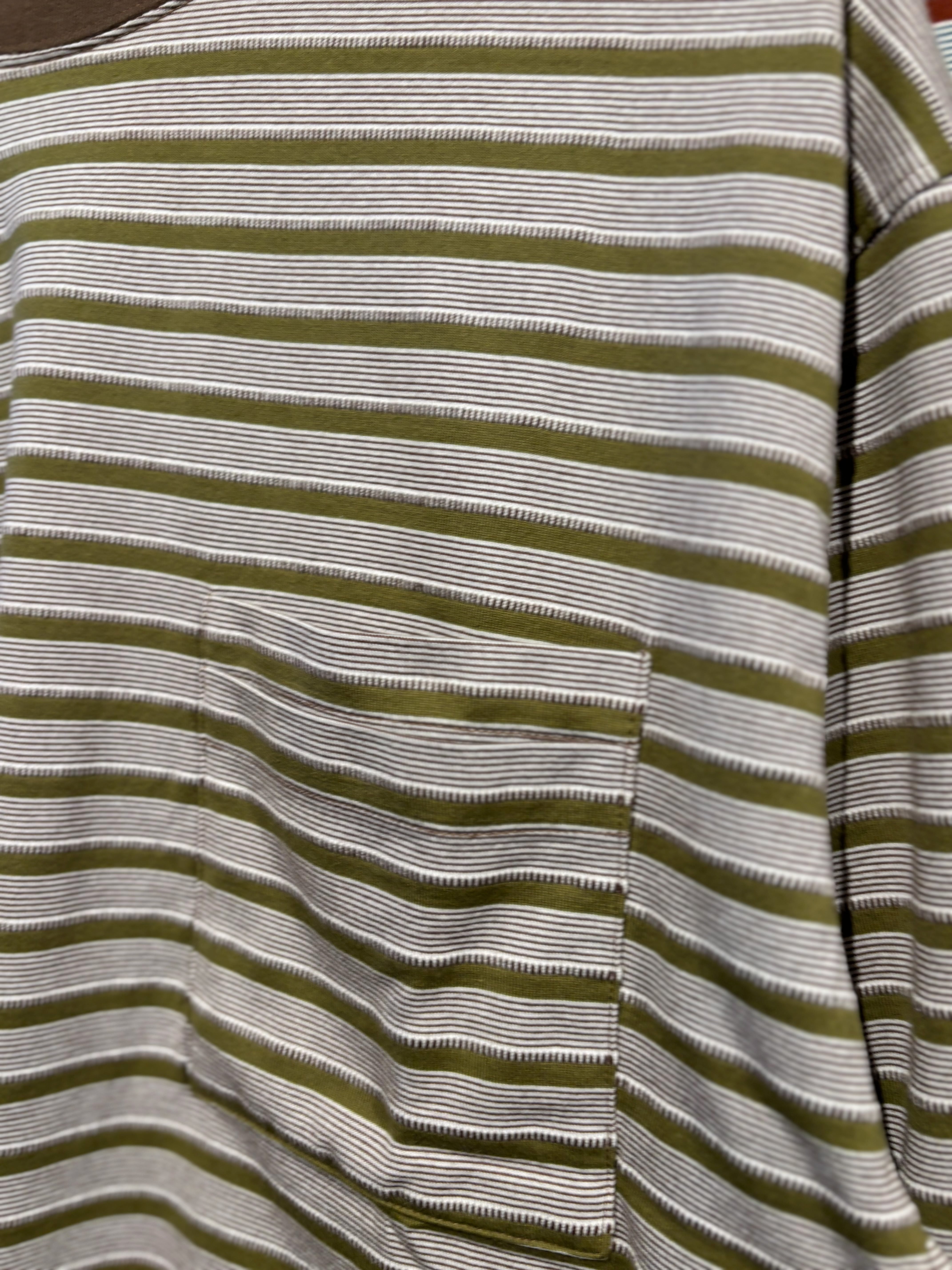 NOROLL UNEVENNESS L/S TEE GREEN ORANGE / ノーロール Tシャツ