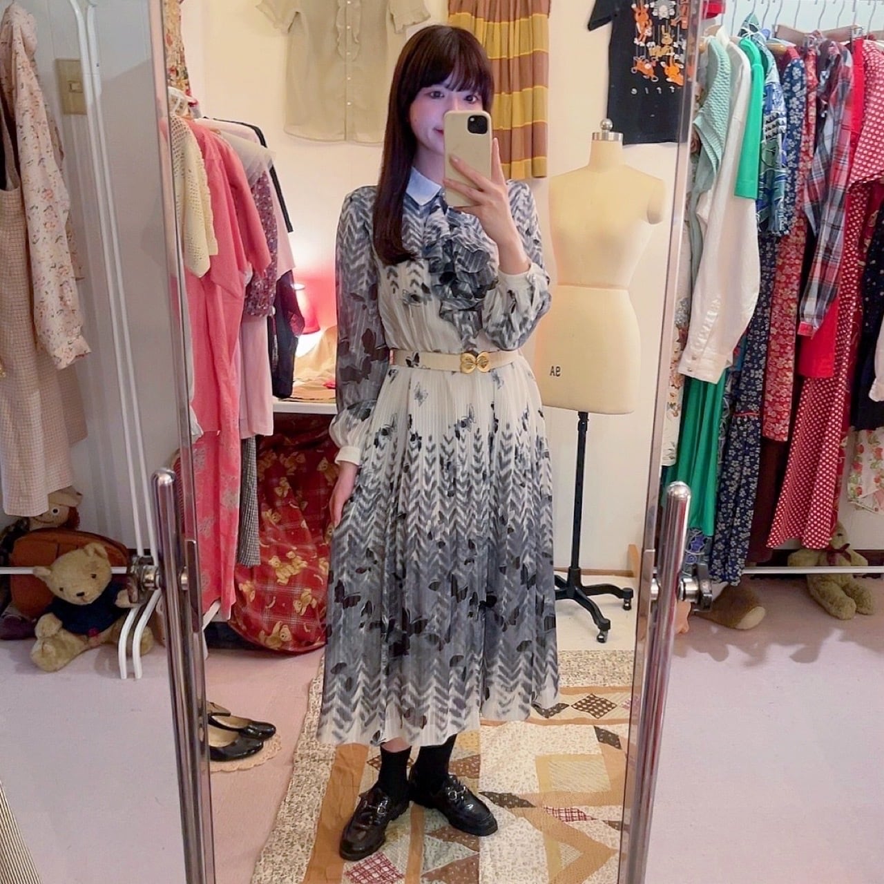 butterfly lame line one-piece