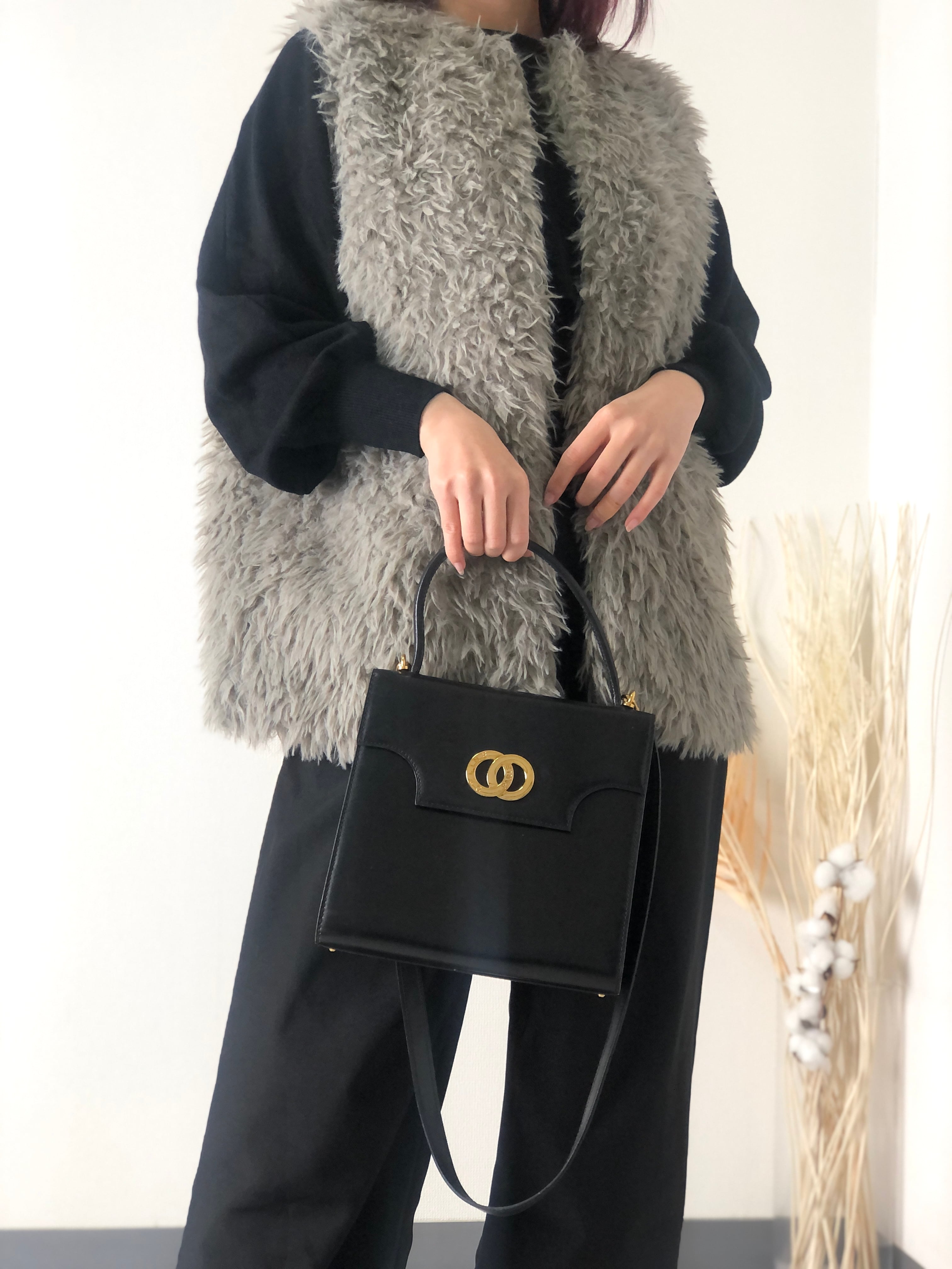 日本直送 名牌中古包 】CELINE セリーヌ ダブルサークル レザー