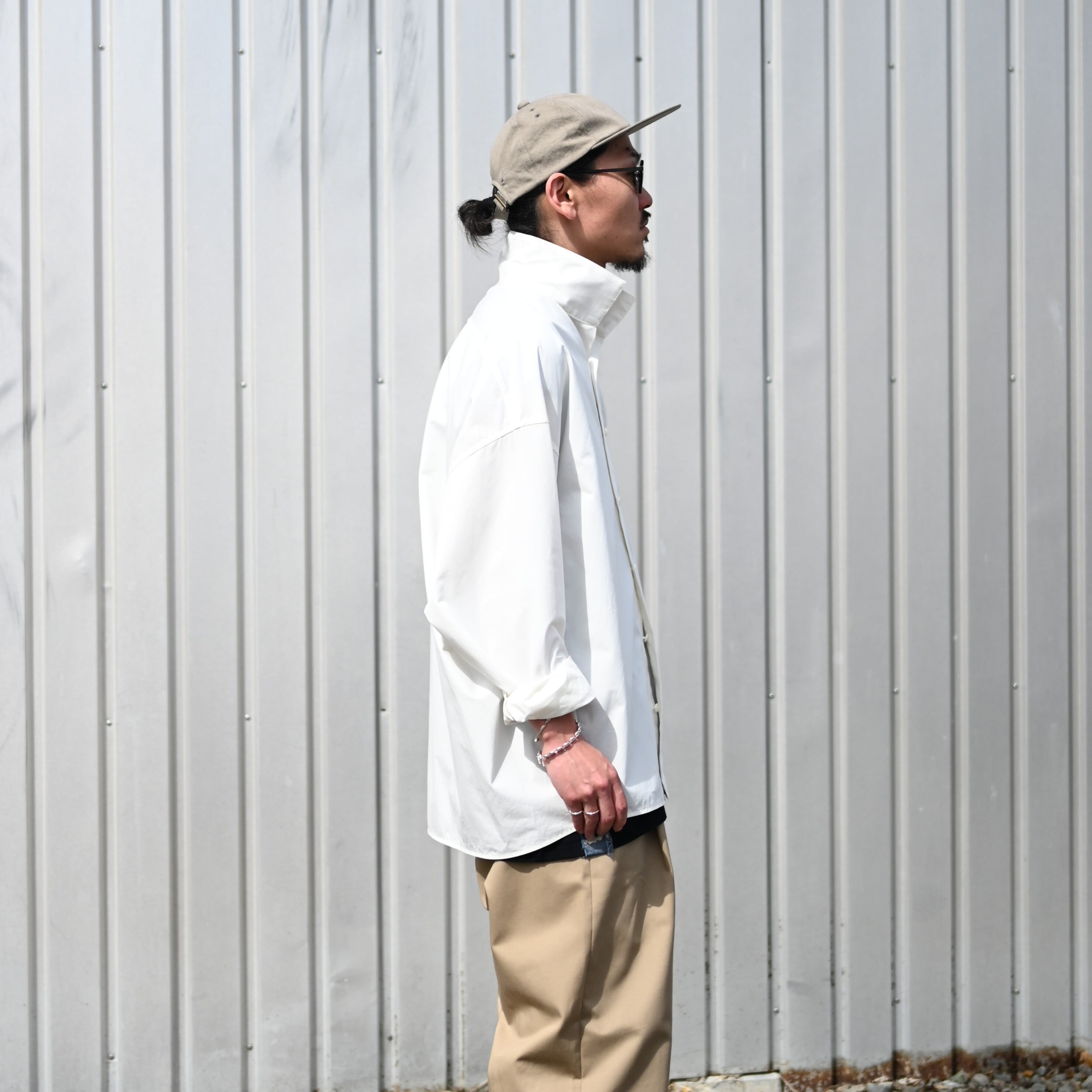 Nonnotte / Draping Open Collar Shirt Type A | GANKO