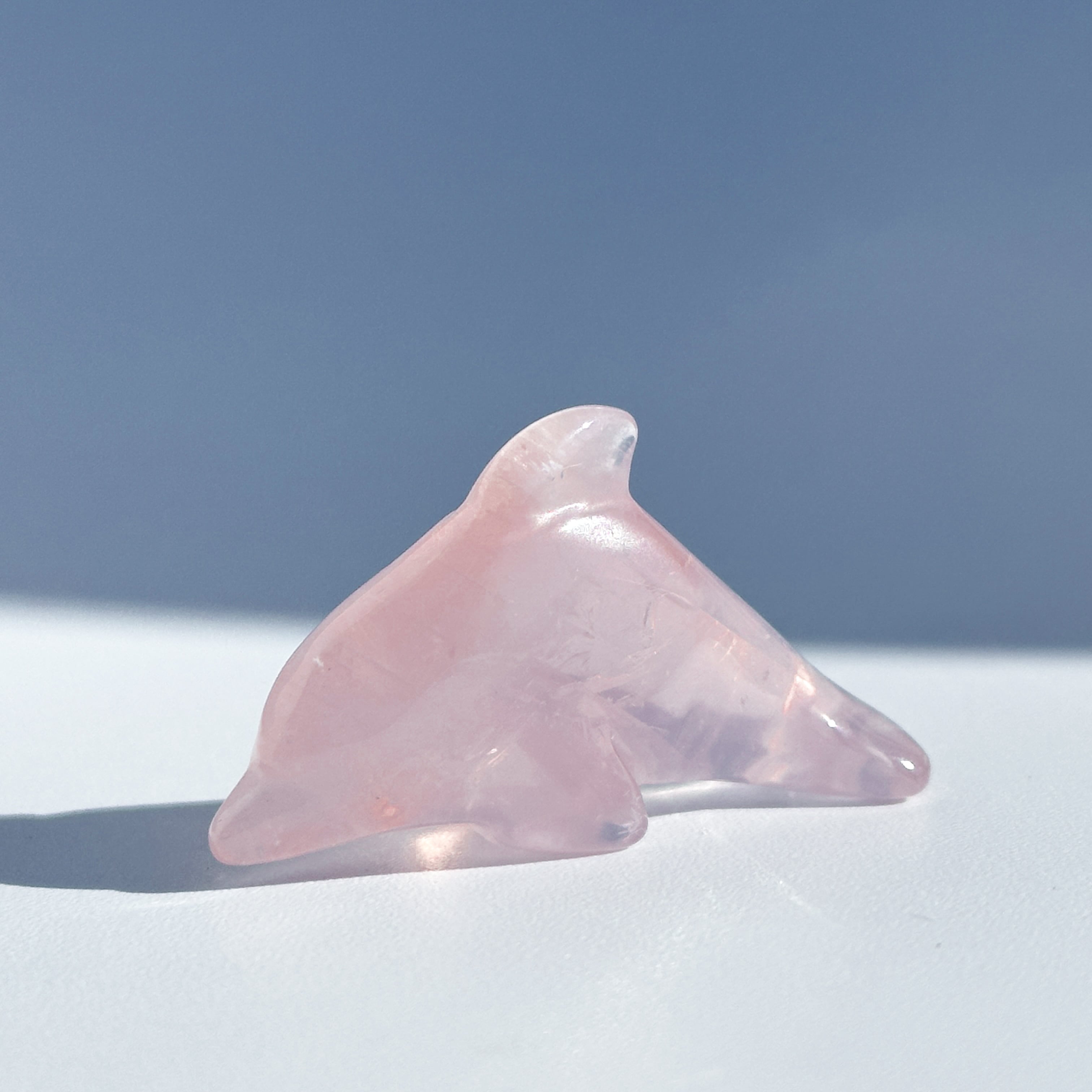 ローズクォーツ ミニイルカ02◇Rose Quartz ◇天然石・鉱物・パワーストーン