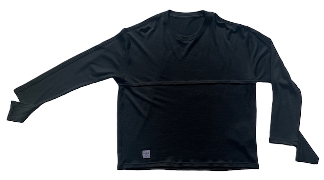 BUDO(ブドー) Merino Wool Long Cut Sleeve Black×blackline(-)