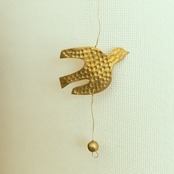 BRASS hanging garland (bird)