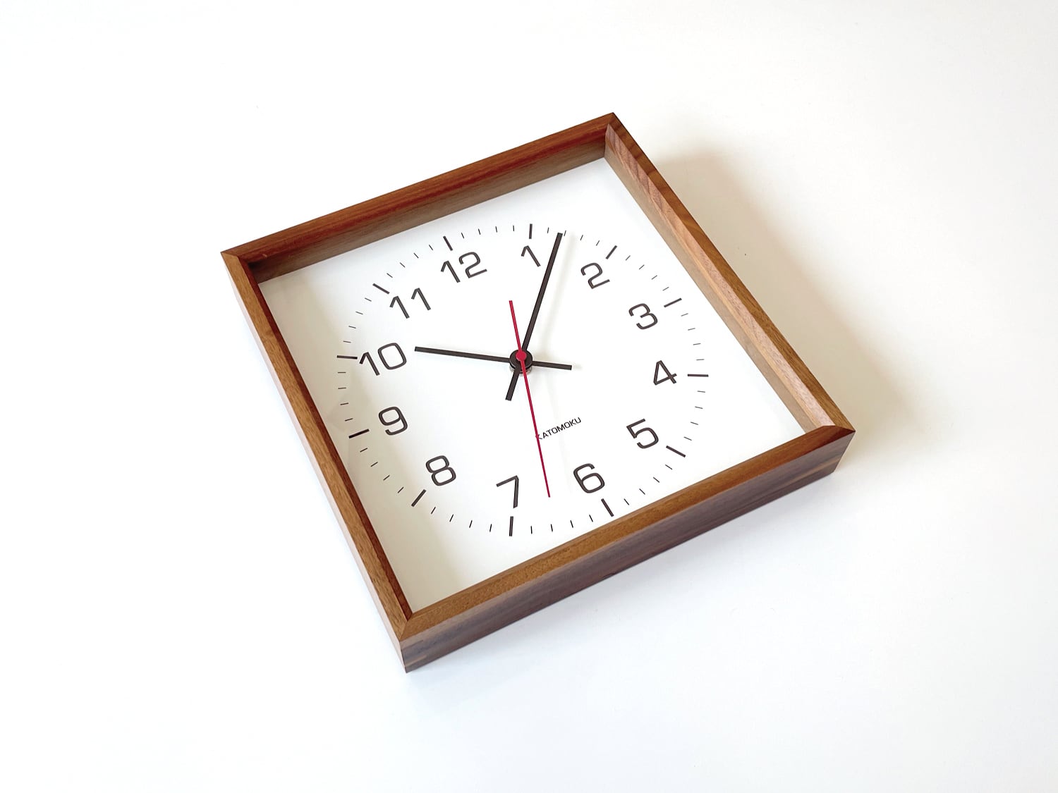 【新着商品】KATOMOKU muku square clock 2 ウォールナ KATOMOKU muku square clock 2 ウォールナット km-65WA | 加藤木工株式