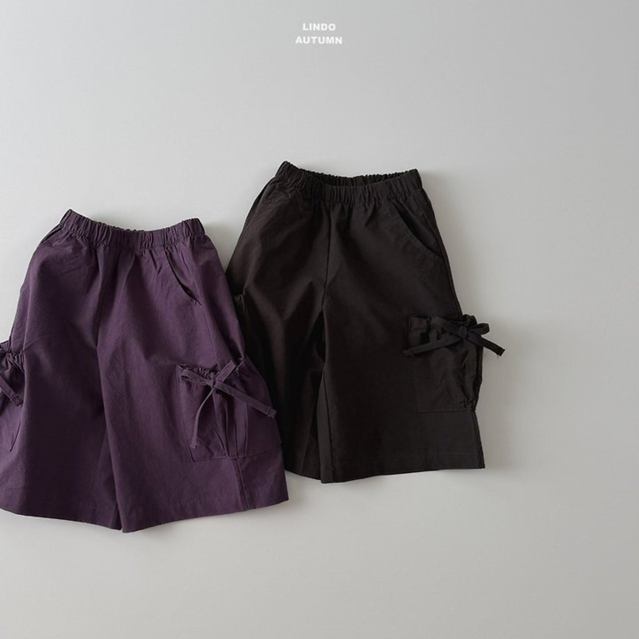 韓国子供服 / LINDO / 8分丈 ポケットパンツ / 秋服 *XS~XL*