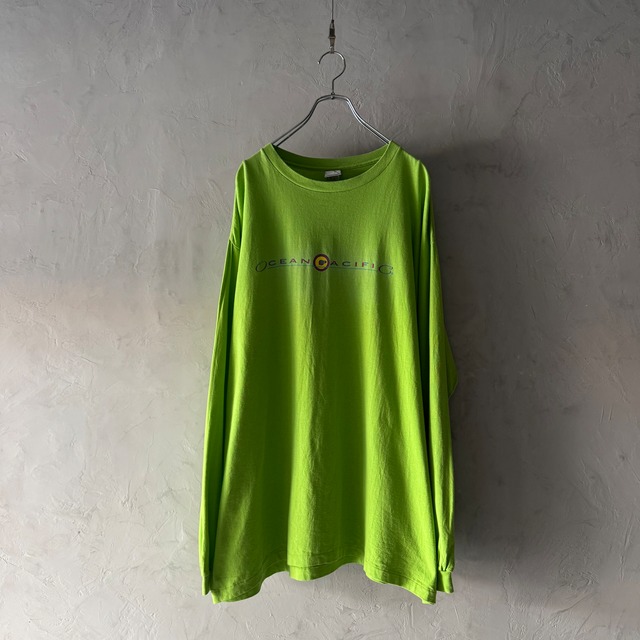 -Ocean Pacific- 90's front logo print l\s T-shirt