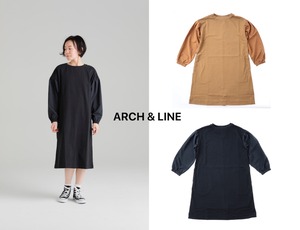 【 即納 】 ARCH&LINE TAFFETA SLEEVE FORM LONG TEE ワンピース シンプル ドレス カジュアル ひざ丈 ミディ丈 ミモレ丈 春夏 秋冬 春 秋 冬 新作 子供服 子供 キッズ 女の子 レディース 袖コンシャス 上品 人気 おすすめ かわいい おしゃれ 親子 お揃い コーデ リンクコーデ シミラールック 双子コーデ 親子コーデ プレゼント 贈り物  ギフト 140 150 160