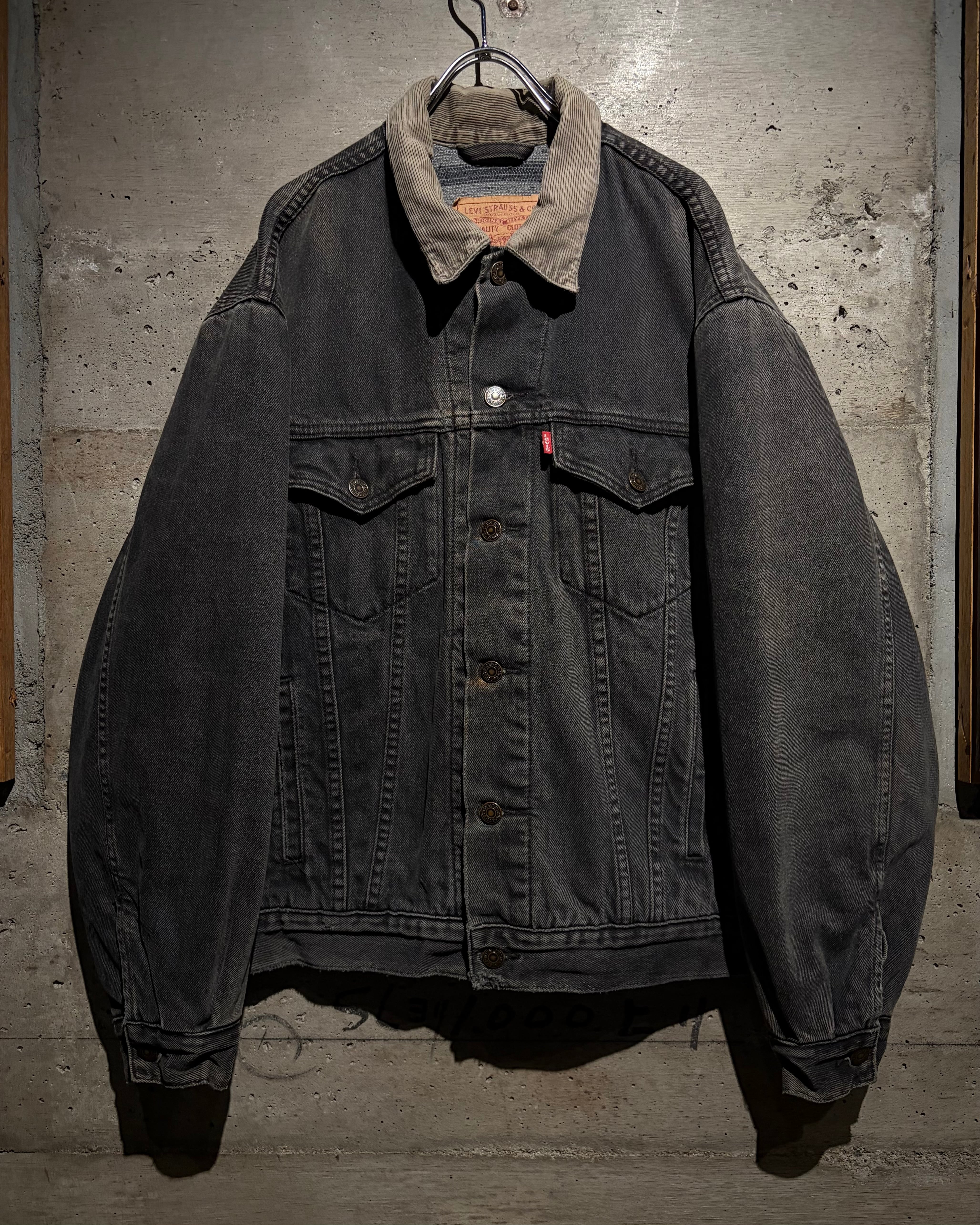 Caka】90's “Levi's” “71168” Vintage Blanket Lined Black Denim