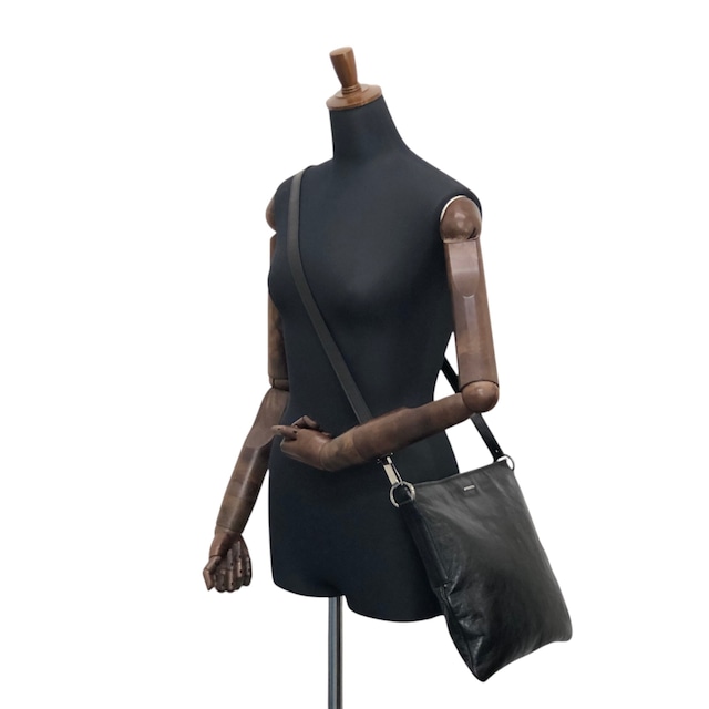 GUCCI グッチ ショルダーバッグ ブラック ロゴ レザー vintage ヴィンテージ オールド 6trb86