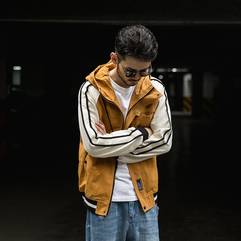 Yidaoヴィンテージeseオリジナルレター刺繡ヒットカラーメンズジャケット秋ユースタイドブランドストリートフード付きジャケット-アリババ 刺繍 オータム 秋物 ビンテージ hip6-161122024626348