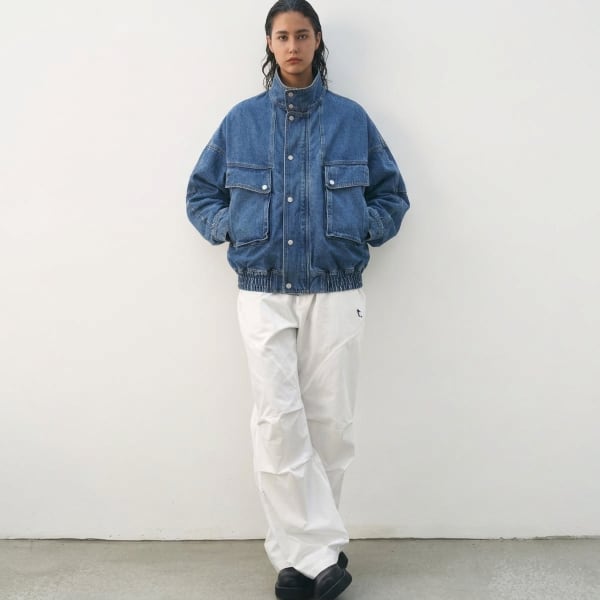 Front pocket design denim jacket C4645