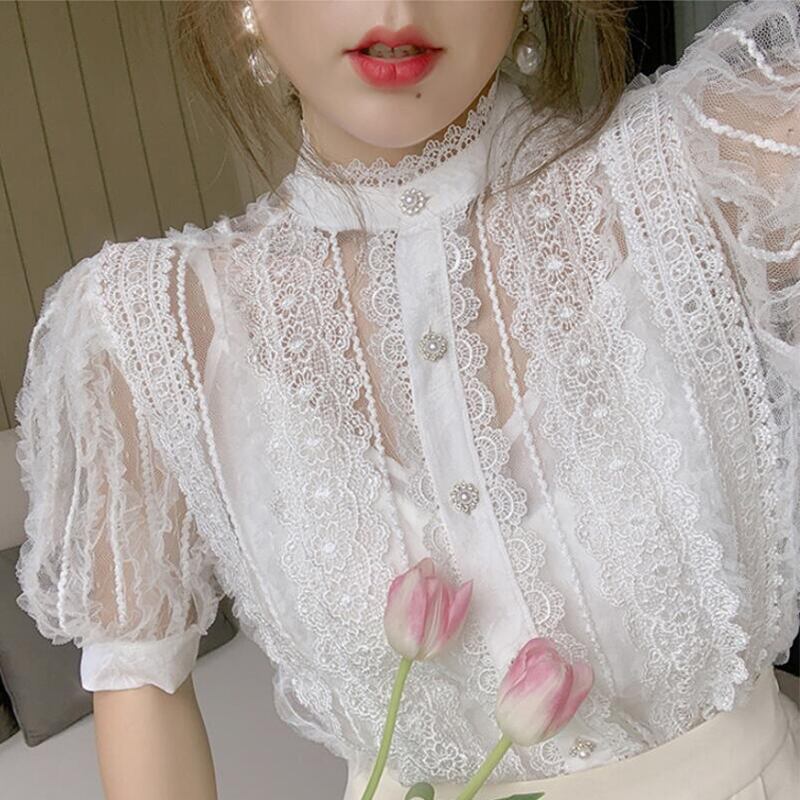 おとなっぽレース半袖トップス Sugardrug シュガードラッグ 量産型系セレクトショップ通販