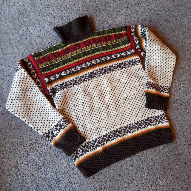 タートルネック ノルディックセーター used [111012]