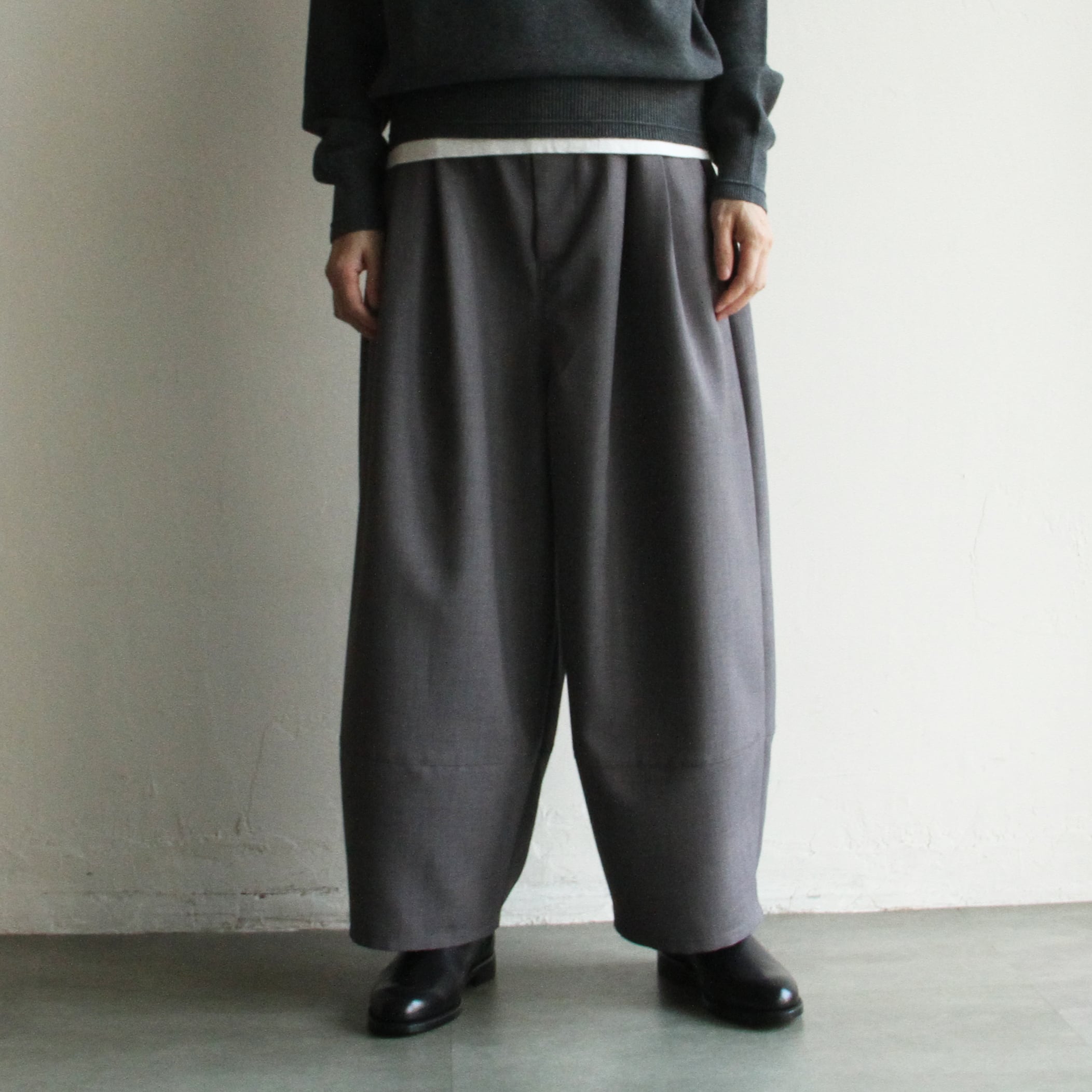 AQUA【 womens 】 two-tuck wide pants