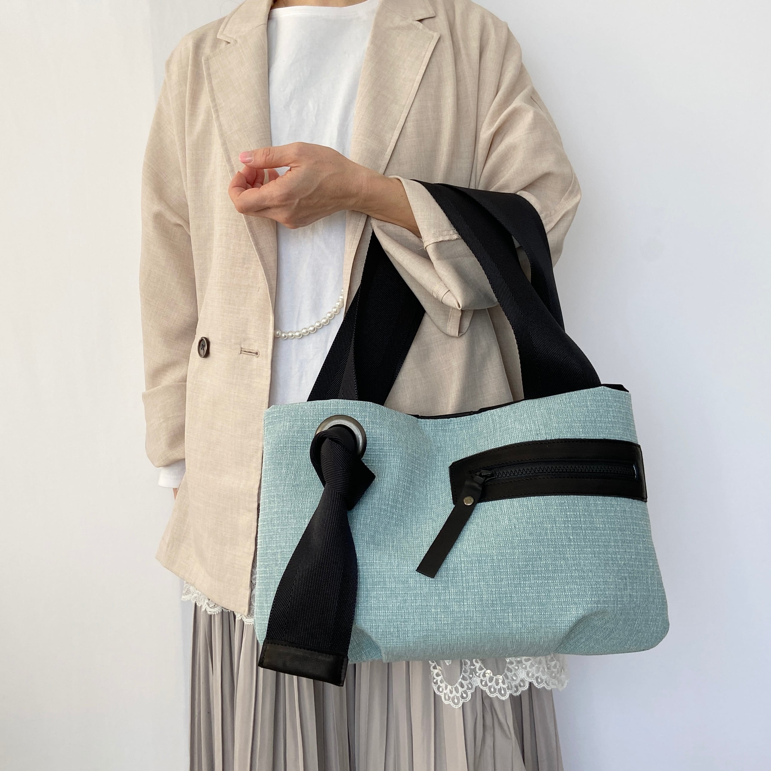 【S/M サイズ】通勤やお出かけに♪きれい色撥水トート オプションにて名入れ・斜めがけ可能