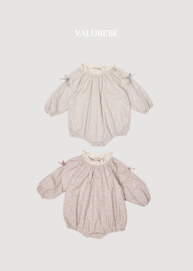 【取寄】valubebe｜flower ribbon romper｜フラワーリボンロンパース｜6M-18M｜baby｜26 autumn