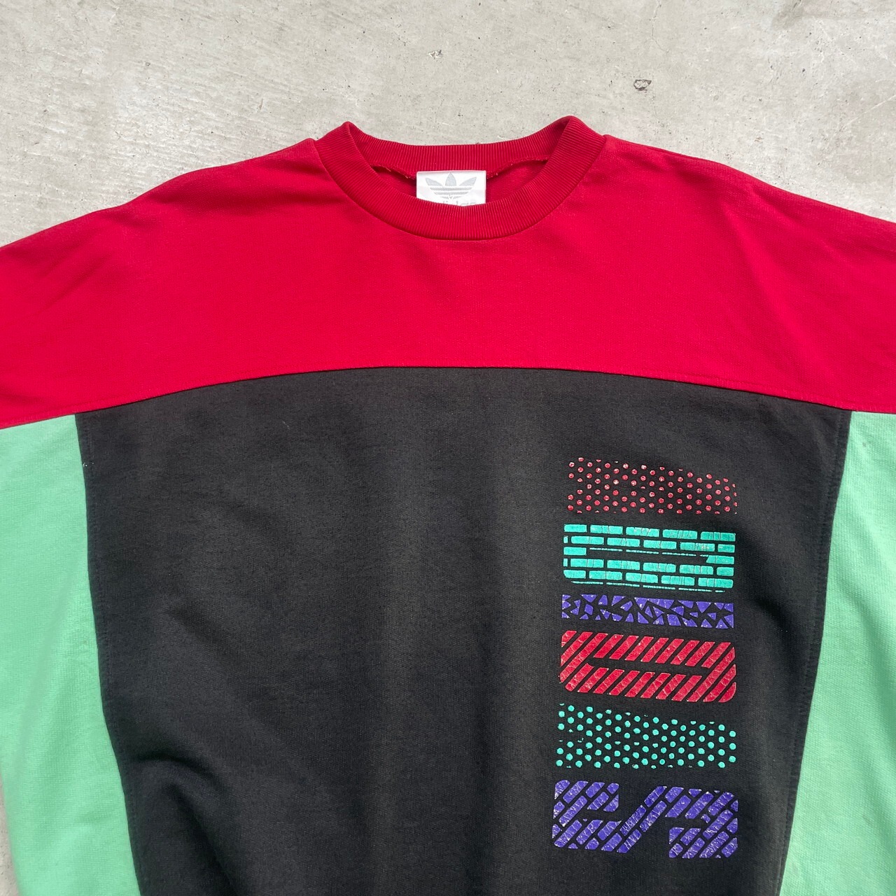 90年代 adidas アディダス トレフォイルロゴ クレイジーパターン 