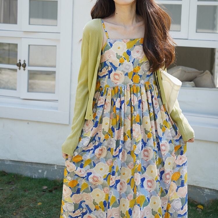 【着用レビュー】ワンピース レディース キャミソールワンピース キャミワンピ XS S M L 小さいサイズ フレア Aライン かわいい 大人可愛い 上品 エレガント 清楚 フェミニン おしゃれ 綺麗 お嬢様 おとな ナチュラル こなれ感 ラフ キュート ガーリー ロマンチック 抜け感 華やか 花柄 小花柄 フラワー OL 学生 デート お出かけ 女子会 休日 リゾート 海 ホテルステイ 旅行 散歩 春 夏 秋 10代 20代 30代 韓国 着回し 普段使い 体型カバー 楽ちん モテ 送料無料 インスタ