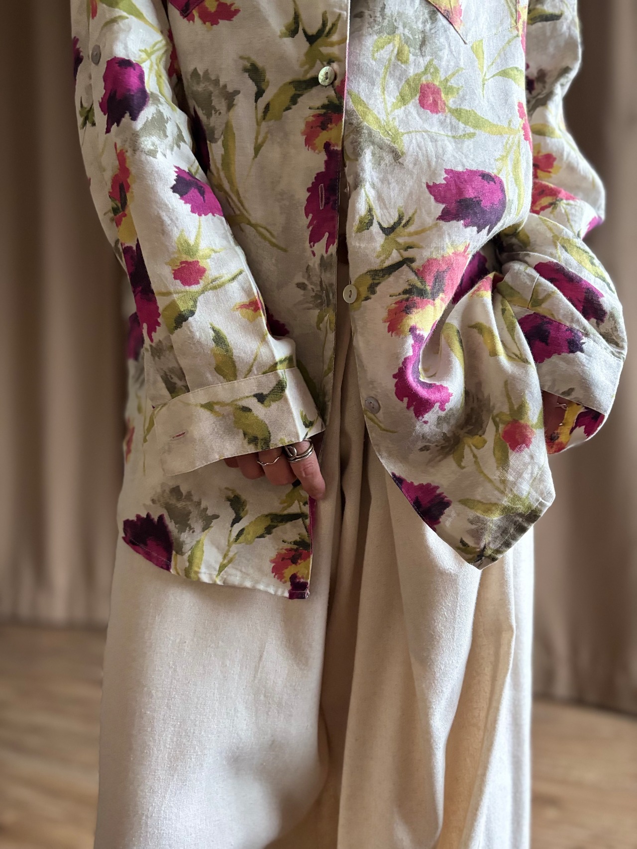 JORDAN floral linen shirt-5189-9