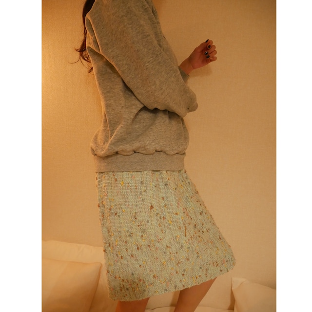 Pailtone tweed skirt