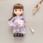 【夏限定】浴衣セット（桜紫帯ピンク）メルちゃんソランちゃん