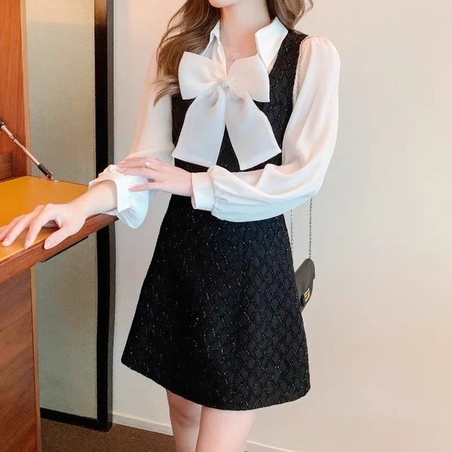 ダイヤ柄ジャガードミニドレス＊1R294