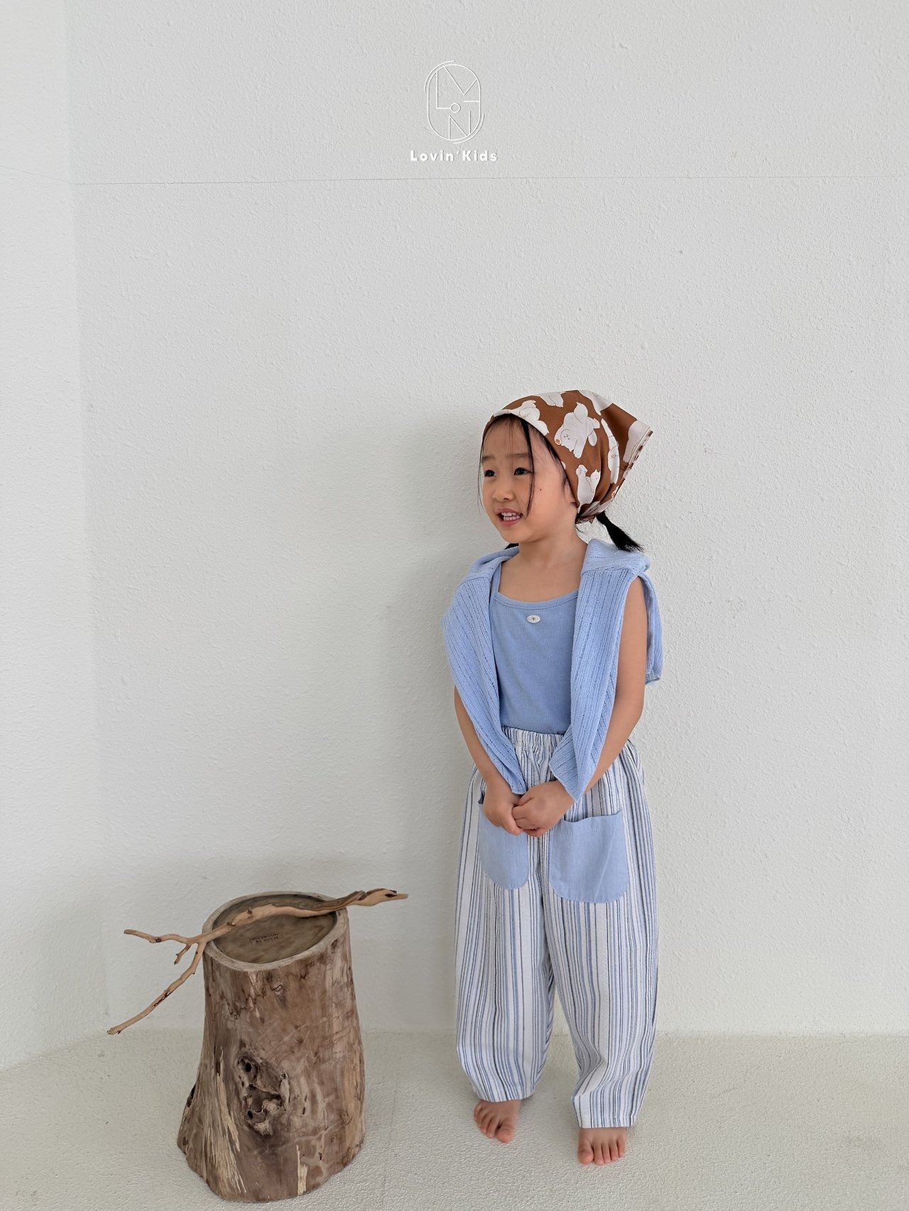 [Lovin' Kids] Button Sleeveless / [러빈] 버튼나시