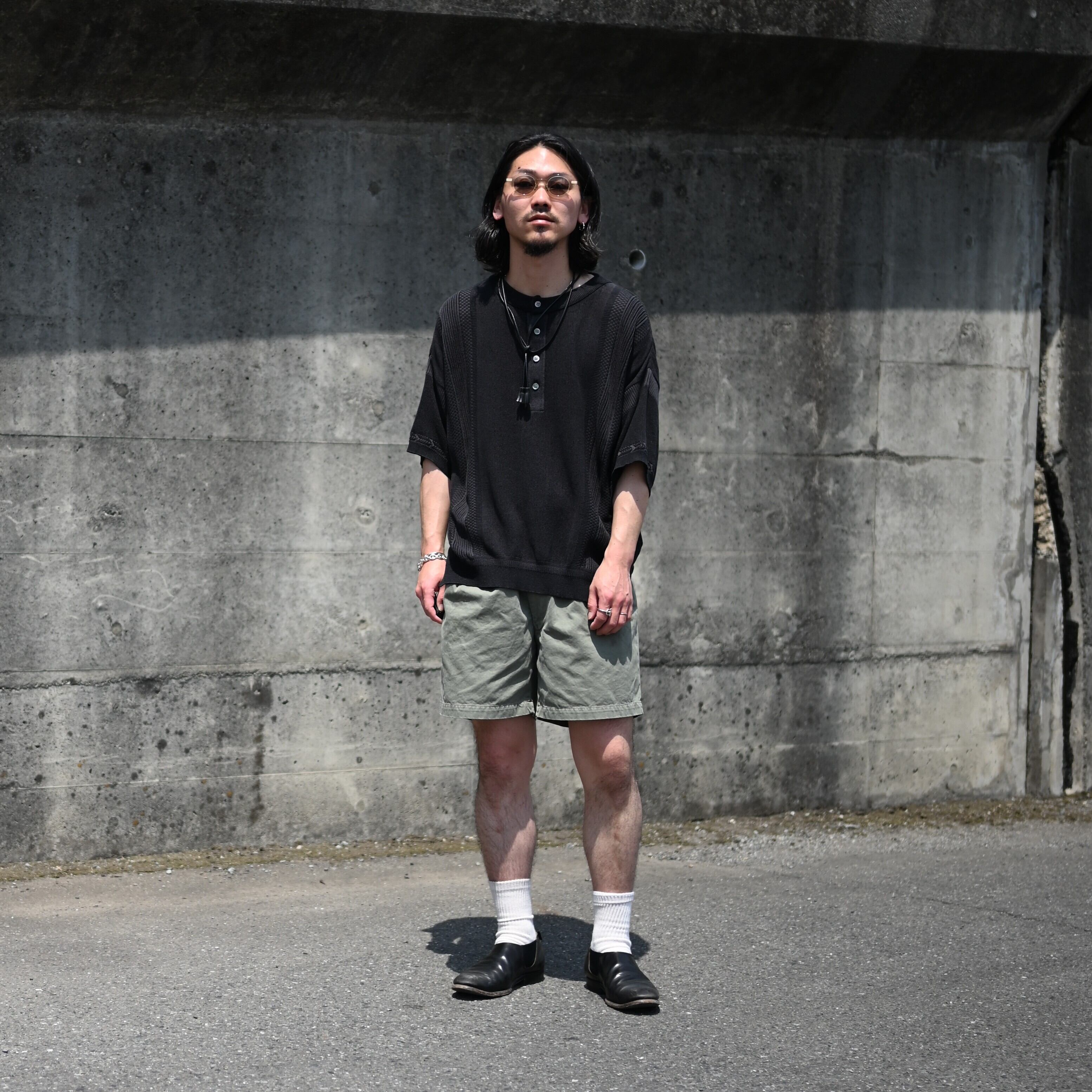 YASHIKI / Ryokufu Henley Knit | GANKO